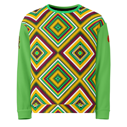 HBCU Proud Parents Tribal Print Sweatshirt – Heritage, Pride & Black Excellence in Tribal Green