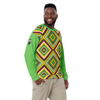 HBCU Proud Parents Tribal Print Sweatshirt – Heritage, Pride & Black Excellence in Tribal Green