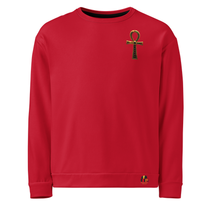 Gold Ankh Sweatshirt – Eternal Wisdom Afrocentric Unisex Fleece
