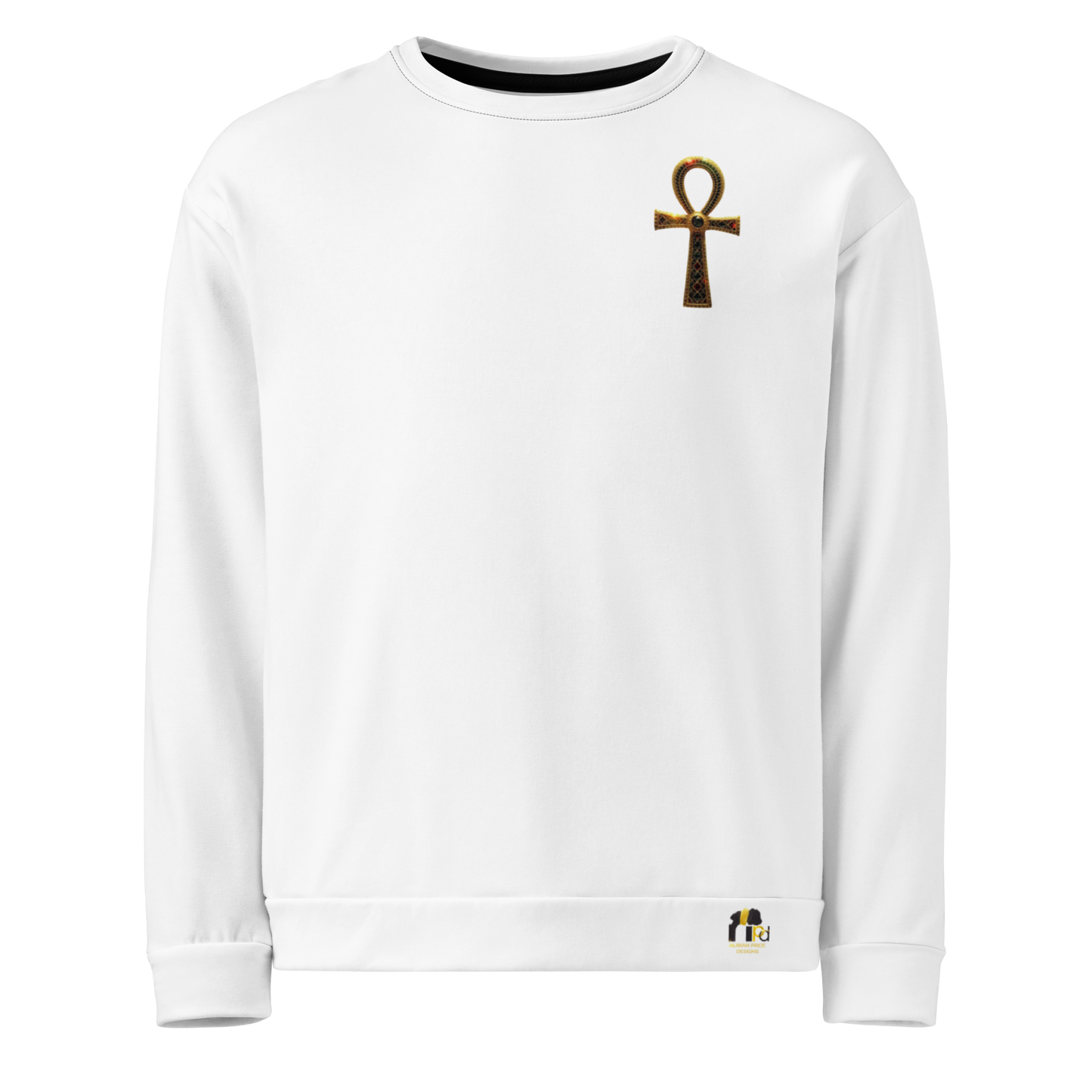 Gold Ankh Sweatshirt – Eternal Wisdom Afrocentric Unisex Fleece