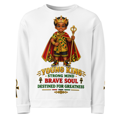 Young King Sweatshirt for Boys in White