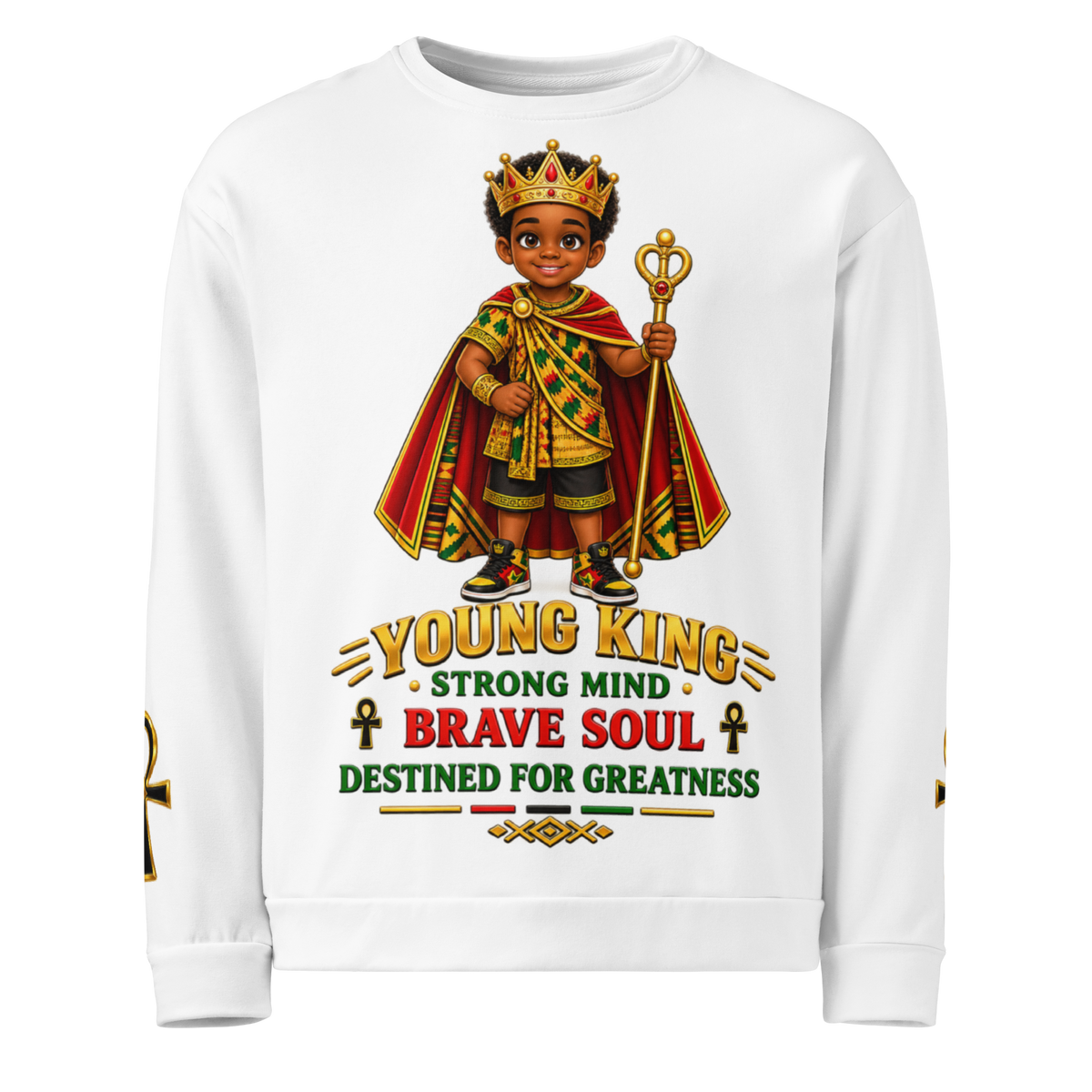 Young King Sweatshirt for Boys in White