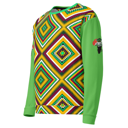HBCU Proud Parents Tribal Print Sweatshirt – Heritage, Pride & Black Excellence in Tribal Green