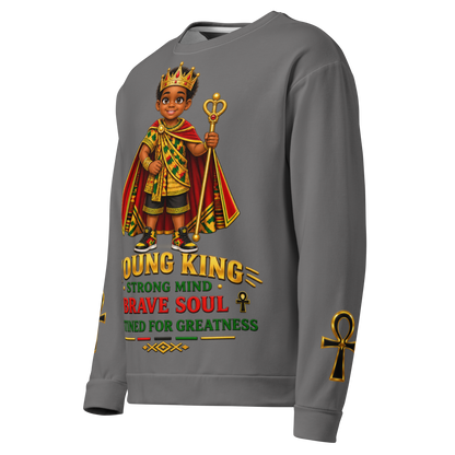 Young King Sweatshirt for Boys in Grey