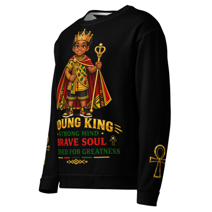 Young King Sweatshirt for Boys in Black