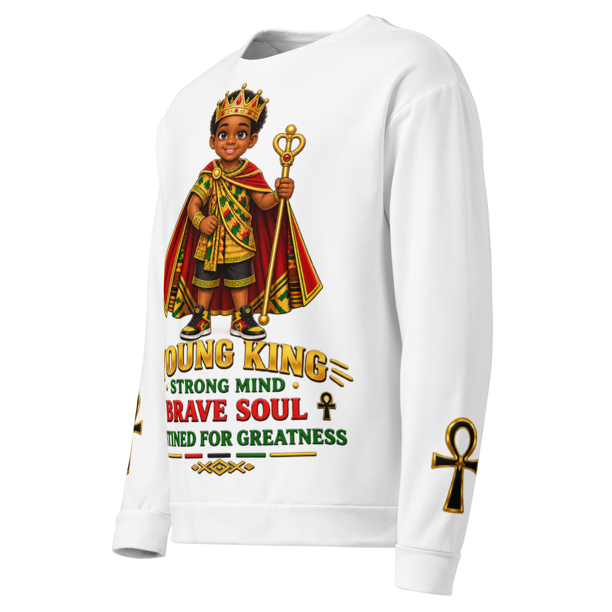 Young King Sweatshirt for Boys in White