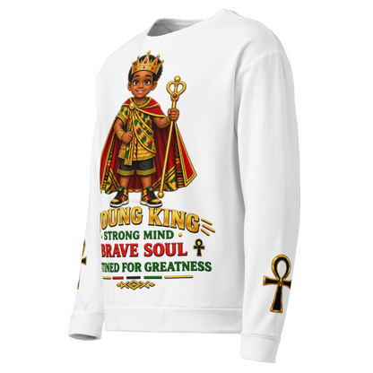 Young King Sweatshirt for Boys in White