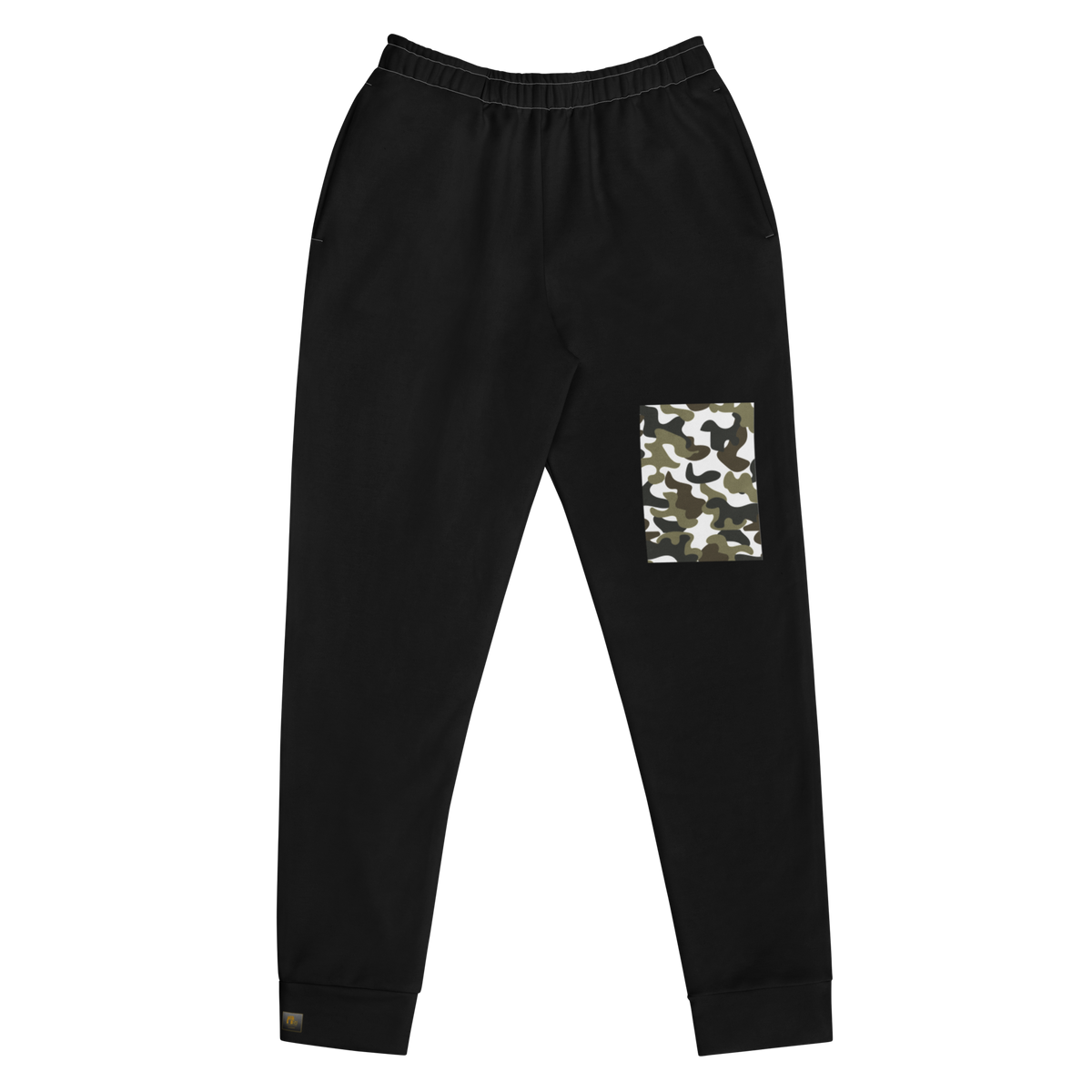 Camo Patch Unisex Joggers in Black