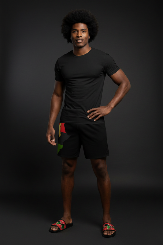 Lit From the Continent Long Shorts for Men