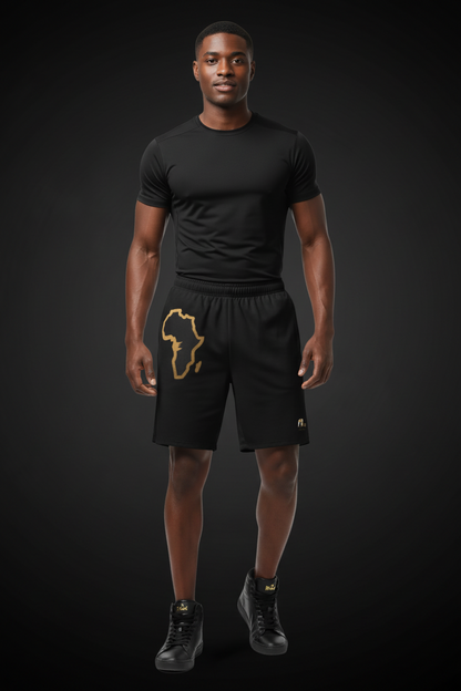 Africa Black & Gold Men's Shorts