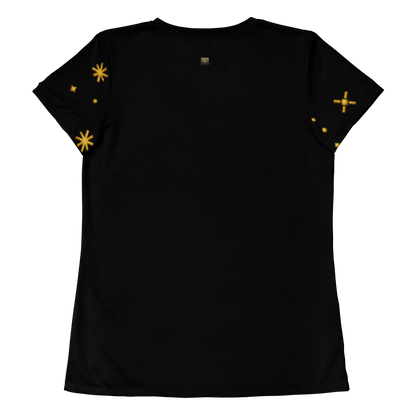 Celestial Bloom Tee for Women in Black