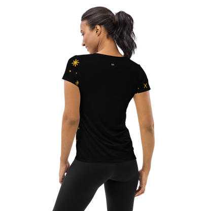 Celestial Bloom Tee for Women in Black