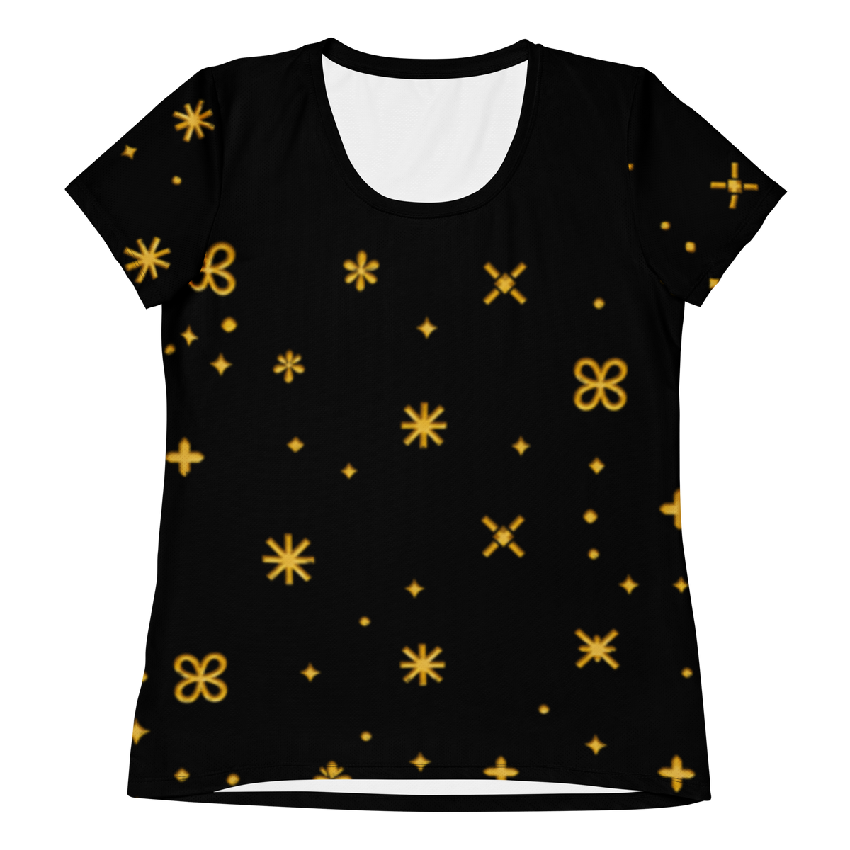 Celestial Bloom Tee for Women in Black