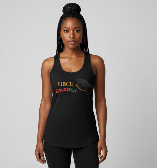 HBCU Educated Women's All-Over Print Cotton Tank Top