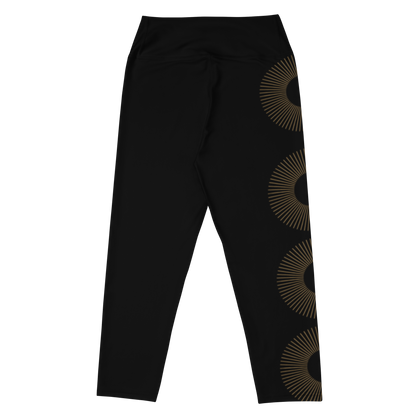 Golden Aura Yoga Capri Women's High-Waist Leggings