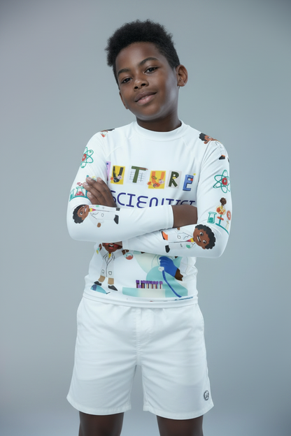 Future Scientist Youth Rash Guard Tee for Boys