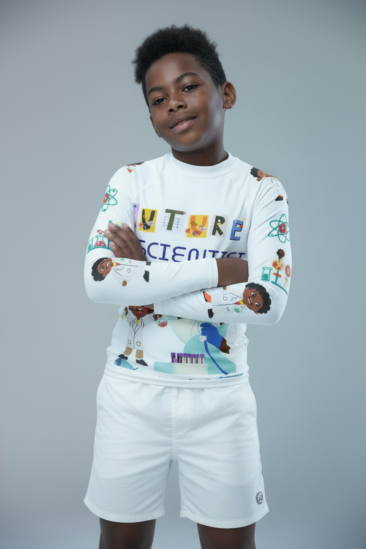 Future Scientist Youth Rash Guard Tee for Boys