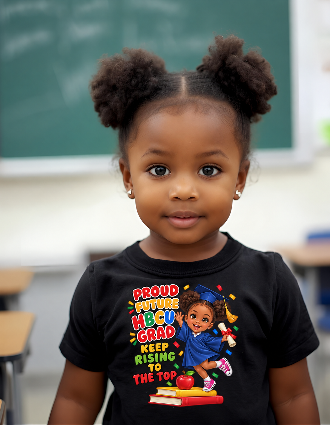 Future HBCU Graduate "Keep Rising" Short Sleeve Baby Jersey Tee for Girls