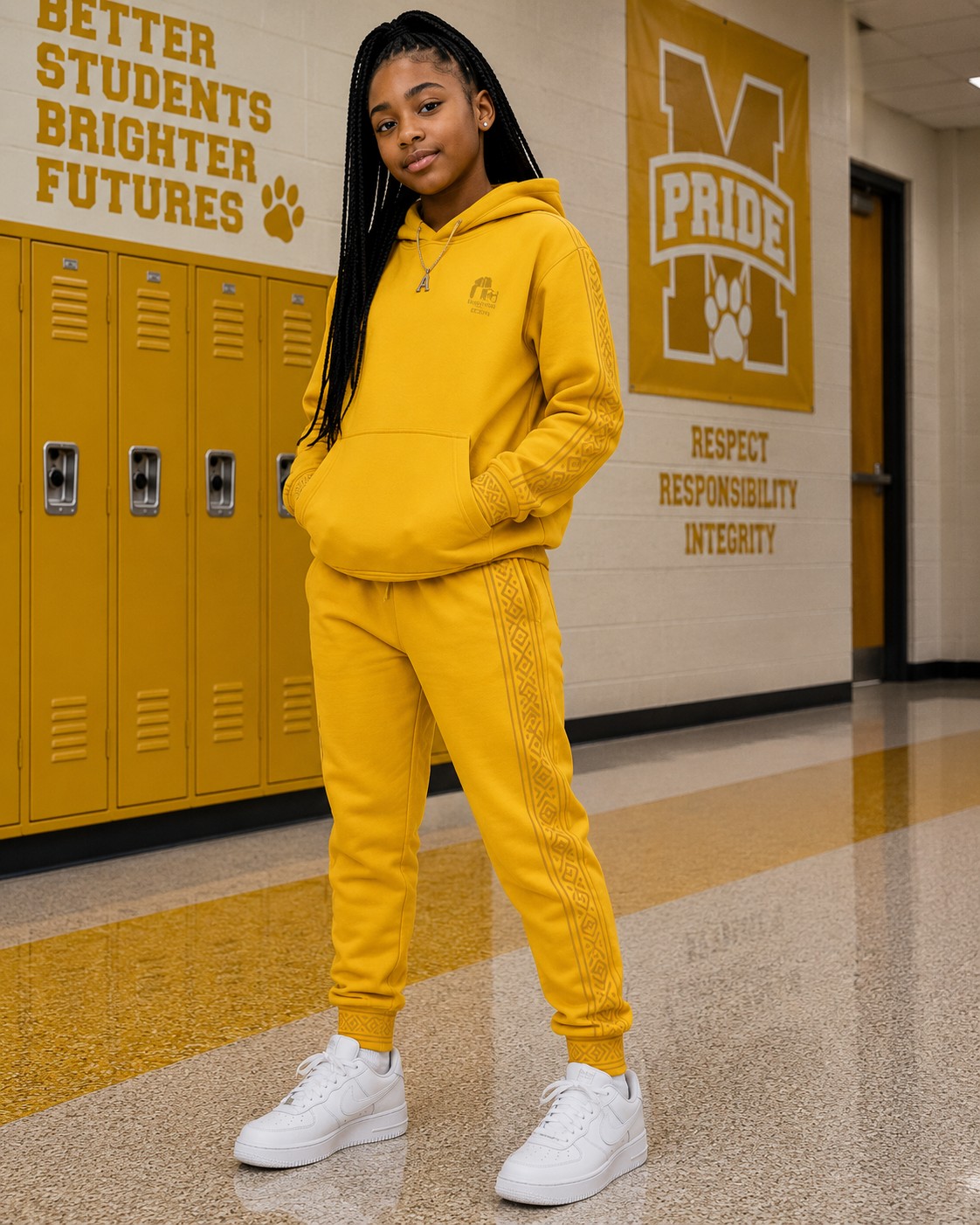 Nubian Pride Yellow & Gold Tribal Unisex Joggers