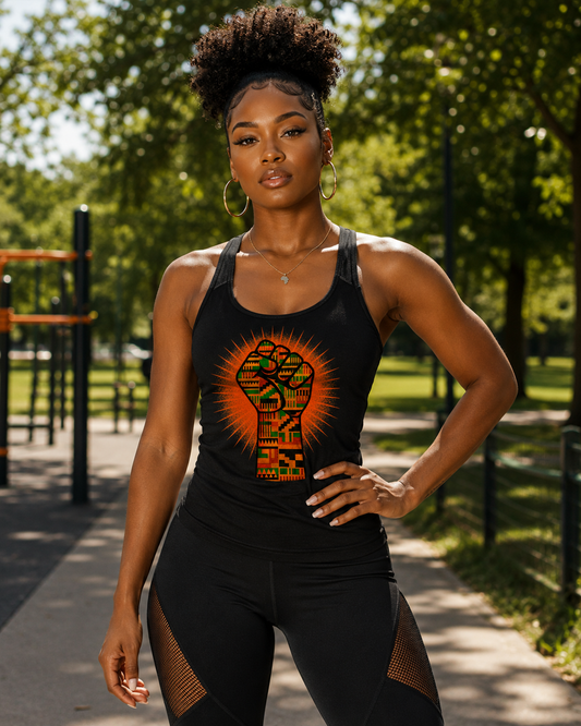 Raised in Culture Unisex Tee - Orange Fist