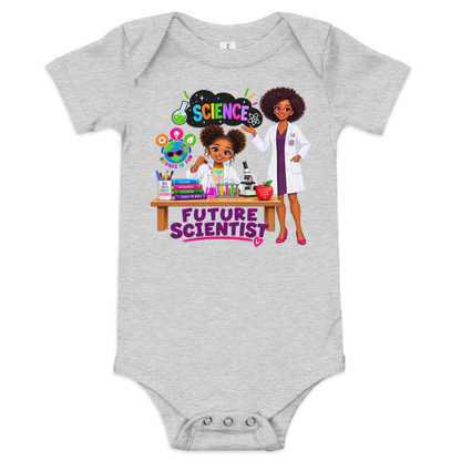 Future Scientist Baby Short Sleeve Onesie for Girls