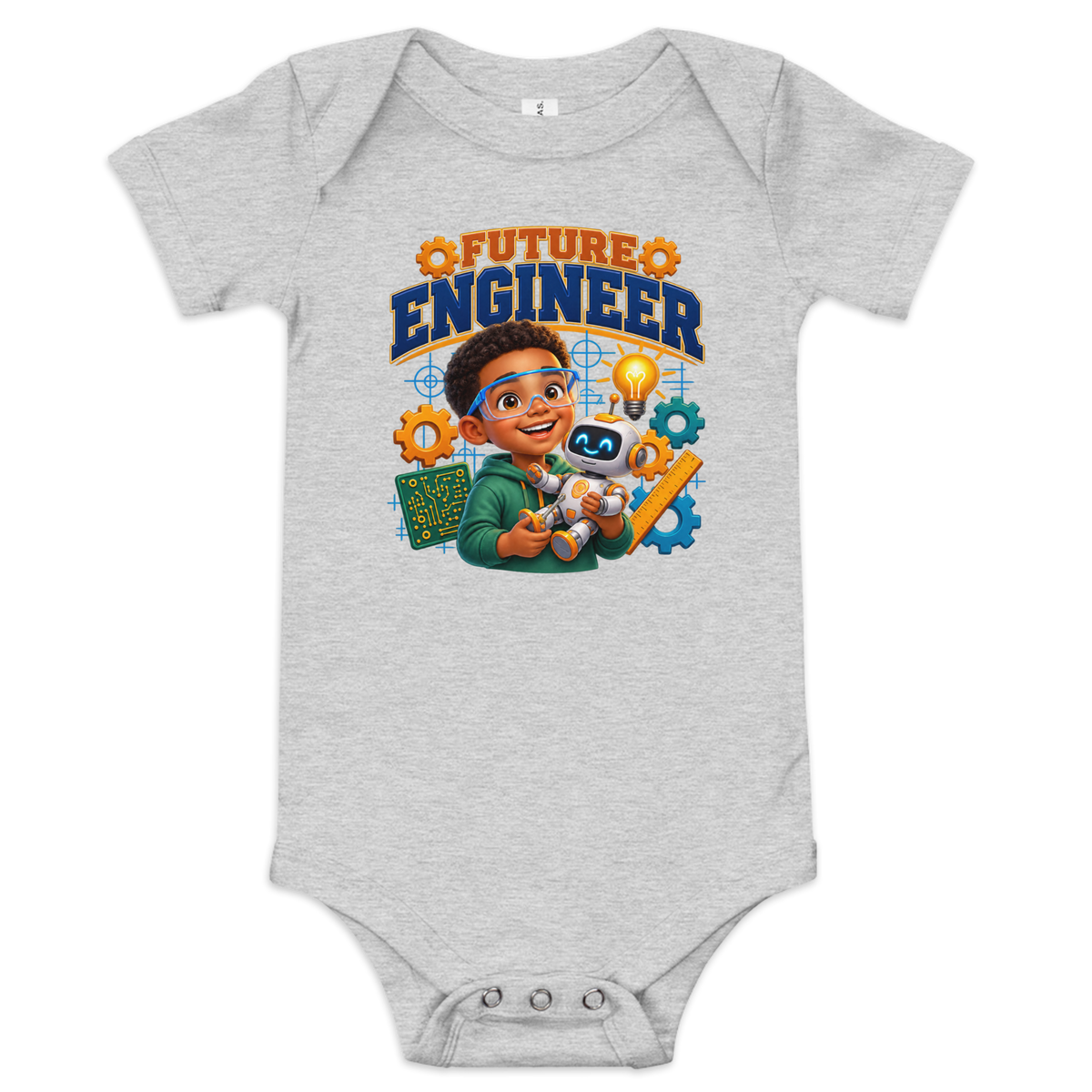 Future Engineer Baby Short Sleeve Onesie for Boys
