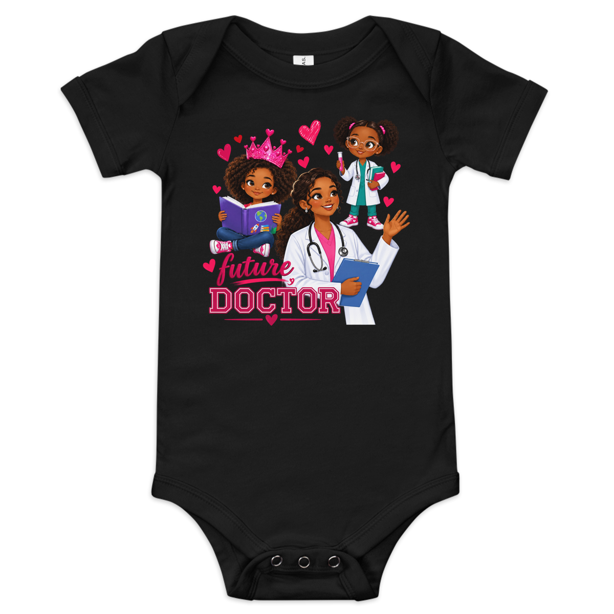 Future Doctor Baby Short Sleeve Onesie for Girls