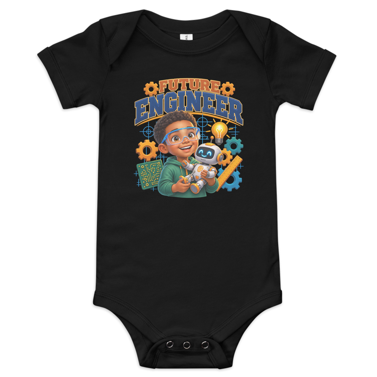 Future Engineer Baby Short Sleeve Onesie for Boys