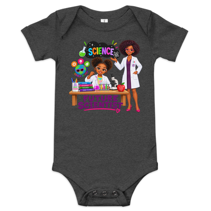 Future Scientist Baby Short Sleeve Onesie for Girls