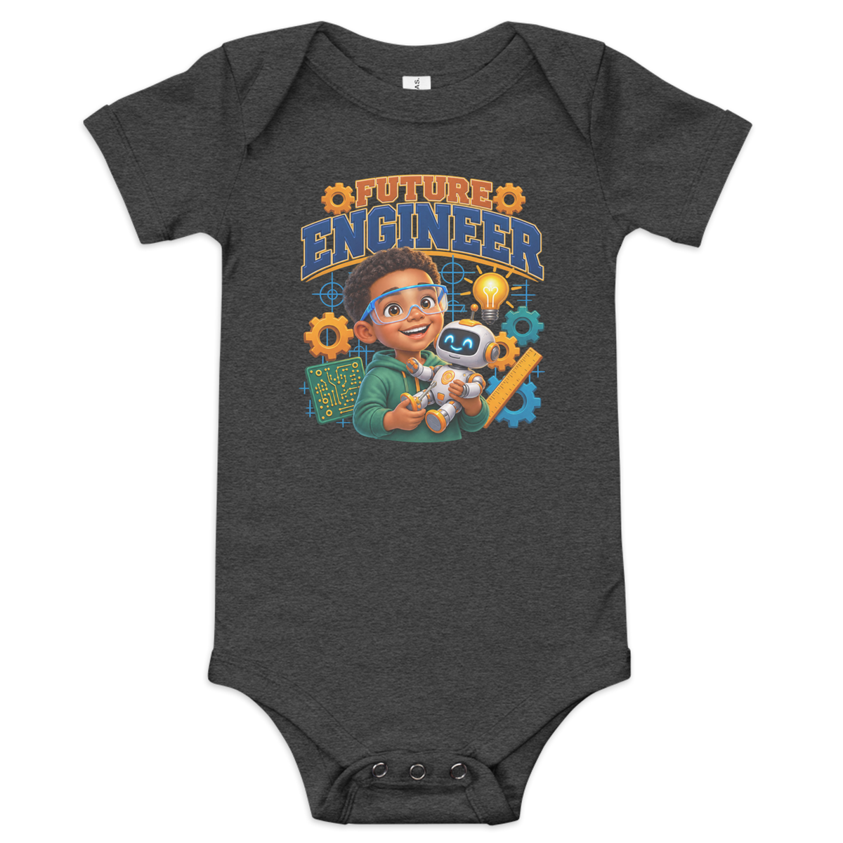 Future Engineer Baby Short Sleeve Onesie for Boys
