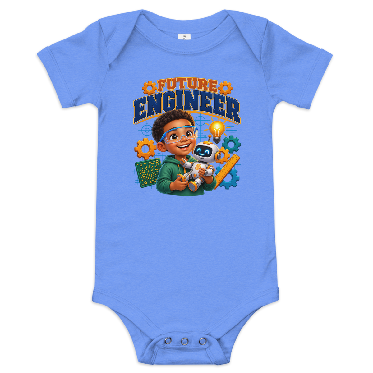 Future Engineer Baby Short Sleeve Onesie for Boys