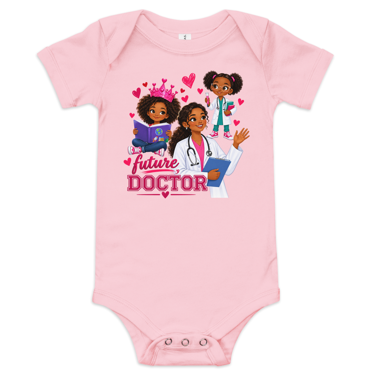 Future Doctor Baby Short Sleeve Onesie for Girls