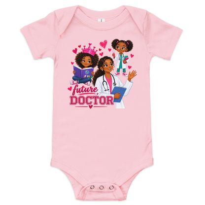 Future Doctor Baby Short Sleeve Onesie for Girls