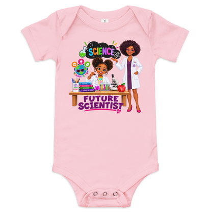 Future Scientist Baby Short Sleeve Onesie for Girls