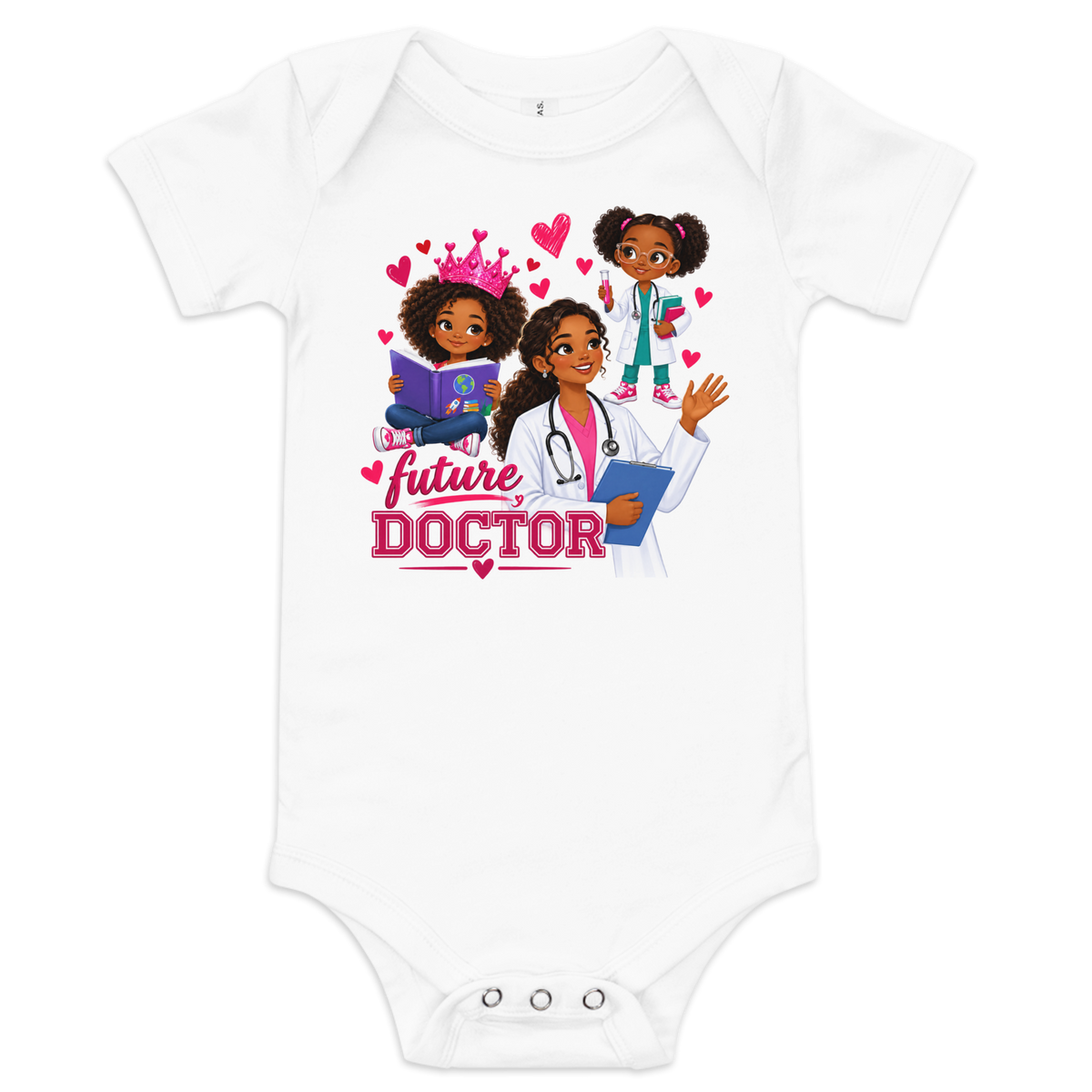 Future Doctor Baby Short Sleeve Onesie for Girls