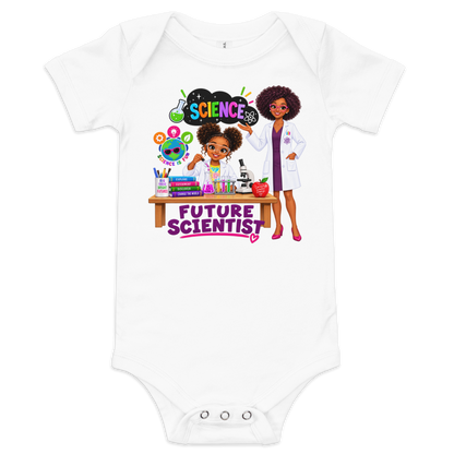 Future Scientist Baby Short Sleeve Onesie for Girls