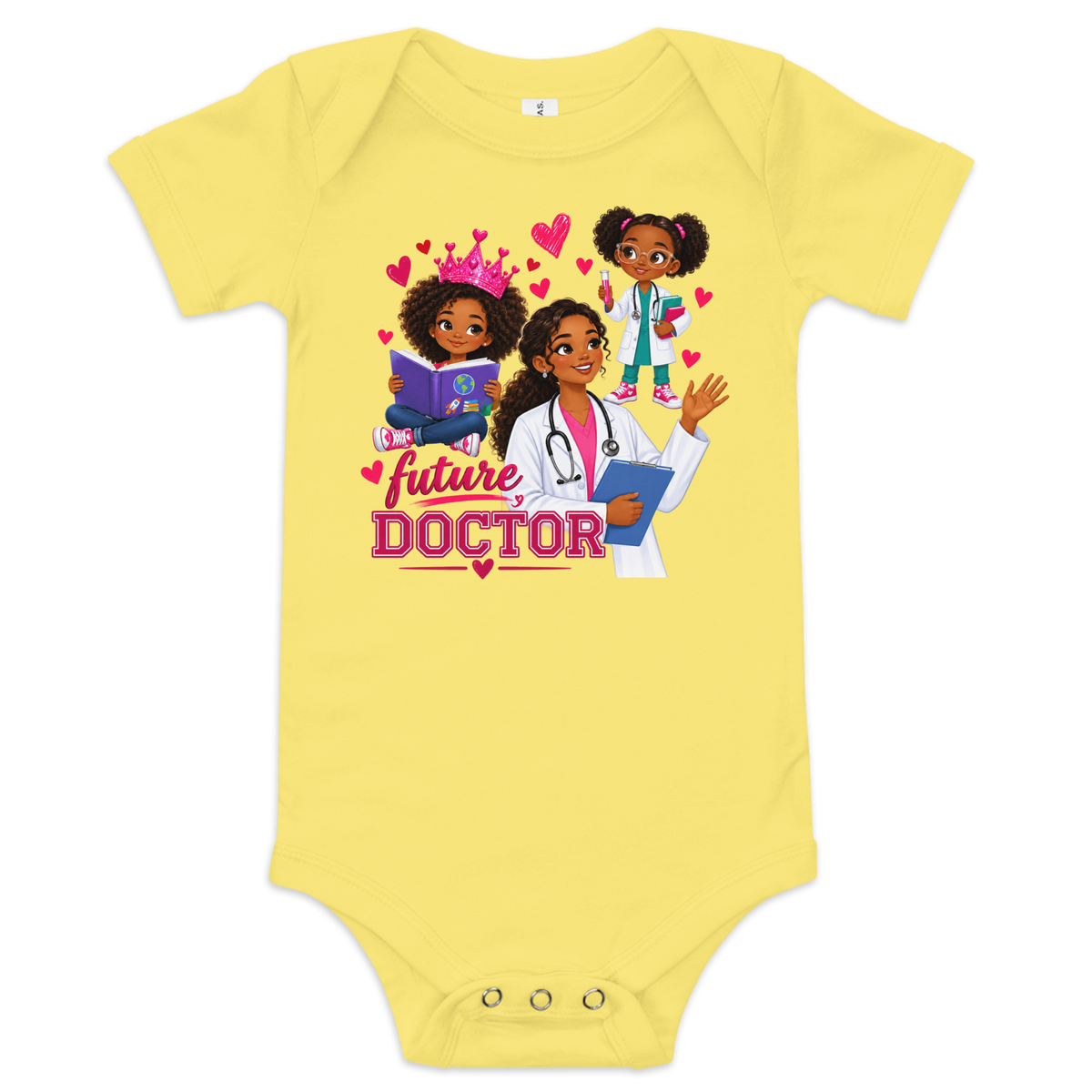 Future Doctor Baby Short Sleeve Onesie for Girls