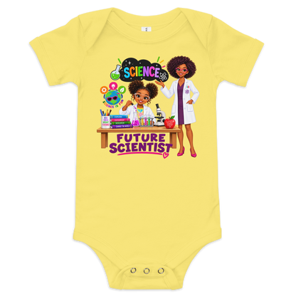 Future Scientist Baby Short Sleeve Onesie for Girls