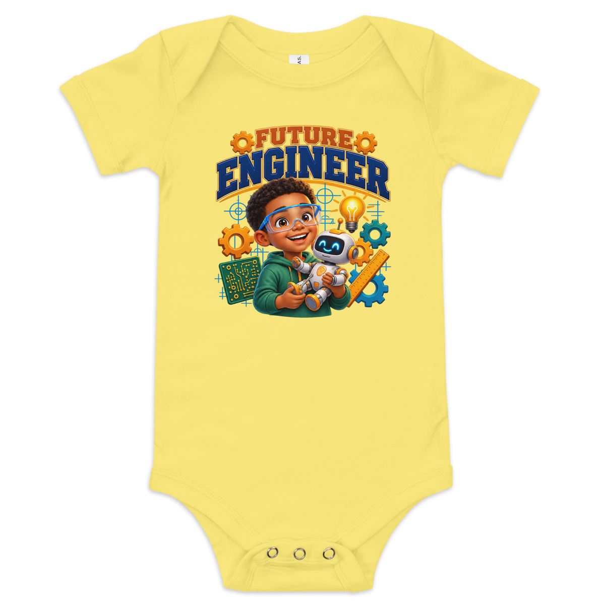 Future Engineer Baby Short Sleeve Onesie for Boys
