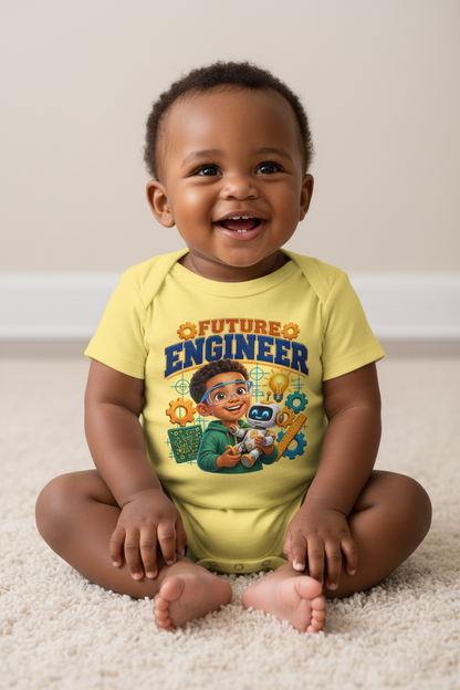 Future Engineer Baby Short Sleeve Onesie for Boys