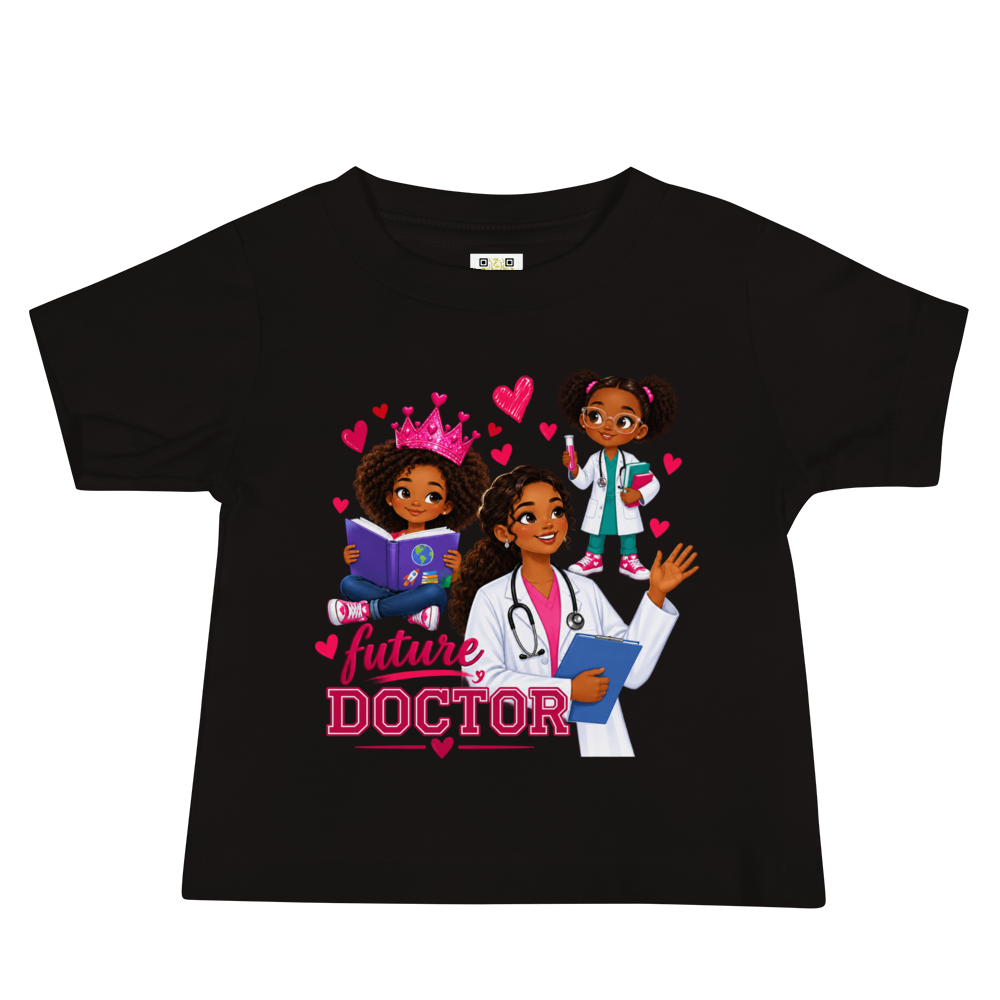 Future Doctor Short Sleeve Baby Jersey Tee for Girls