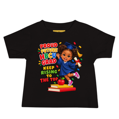 Future HBCU Graduate "Keep Rising" Short Sleeve Baby Jersey Tee for Girls