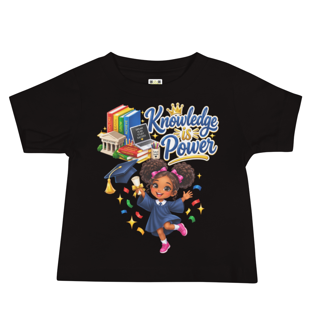 Knowledge Is Power Baby Jersey Tee for Girls