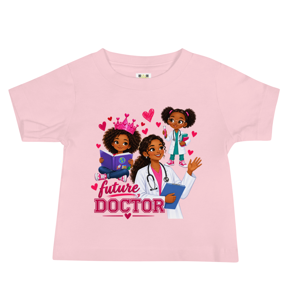 Future Doctor Short Sleeve Baby Jersey Tee for Girls
