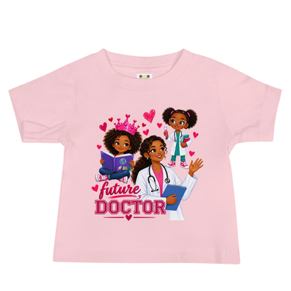 Future Doctor Short Sleeve Baby Jersey Tee for Girls