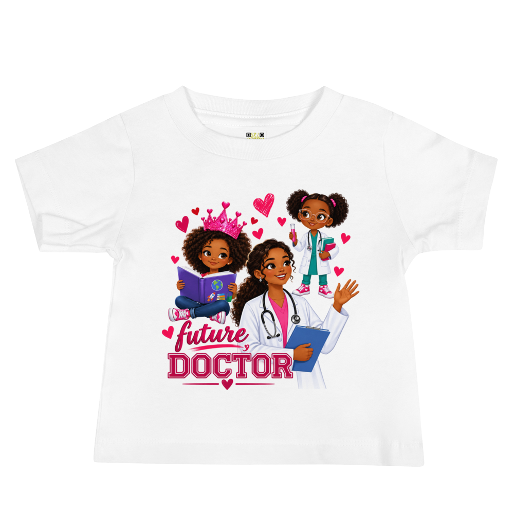Future Doctor Short Sleeve Baby Jersey Tee for Girls