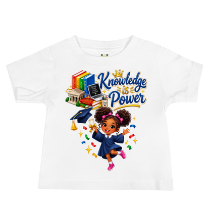 Knowledge Is Power Baby Jersey Tee for Girls