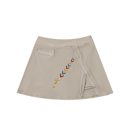 Pan-African Ankh High-Waist Pocketed A-Line Skirt
