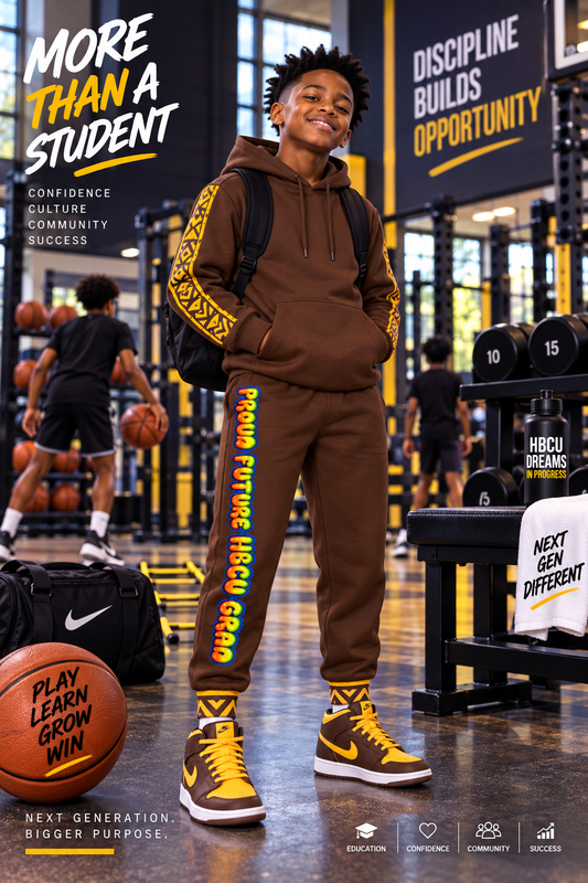 HBCU Unisex Graffiti Joggers in Brown