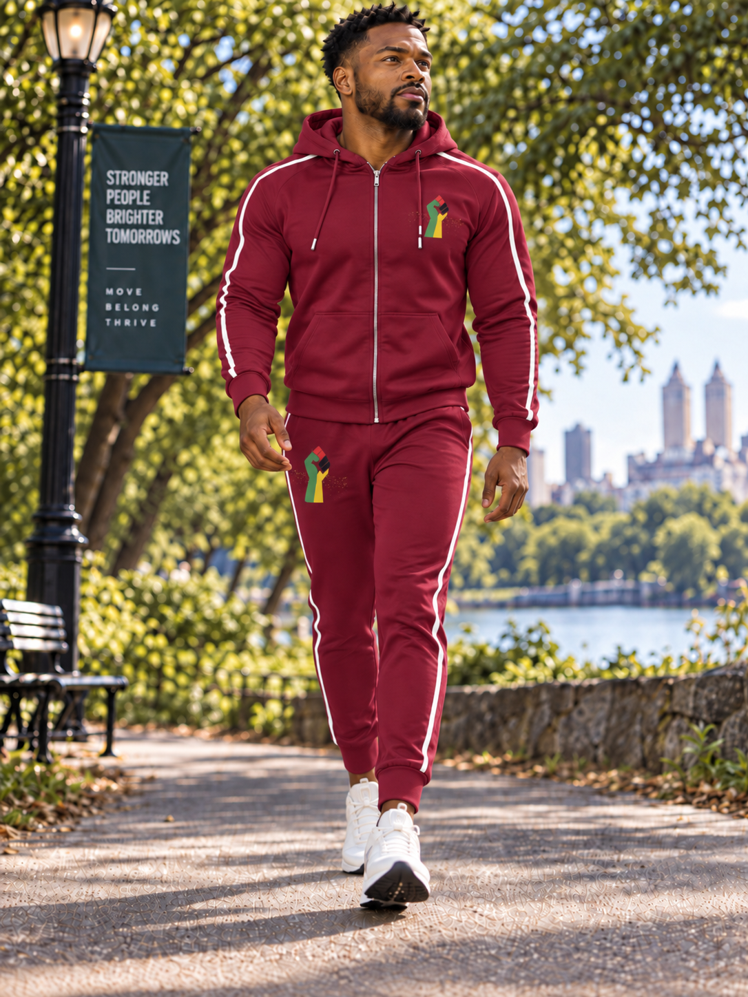 Pan-African Track Pants in Red